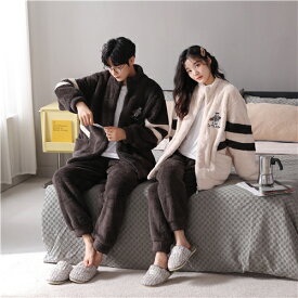 ペア パジャマ 冬 もこもこ カップル ペア ルームウェア セット 前開き 長袖 ペアパジャマ モコモコ メンズ ペアパジャマ カップル 秋冬 結婚祝い プレゼント ペアパジャマ カップル 冬 カップル お揃い プレゼント ギフト カップル ペア ルームウェア カップル ペア 部屋着