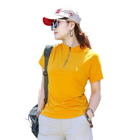 ゴルフウェア 半袖 レディース 無地 シンプル カジュアル ゆったり アウトドア 薄手 通気 速乾 ジャージ 夏 トップス 大きいサイズ おしゃれ ゴルフ レディース ポロシャツ 春夏 初心者 吸汗性 放熱性 ゴルフ ポロシャツ 派手 ブランド 機能性 動きやすさや 着心地