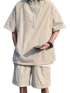 ジャージ 上下 メンズ 夏 半袖 カジュアル かこいい ジッパー ジャンスカ 2点セット 大きいサイズ メンズ ブランド おしゃれ セットアップ 誕生日 ギフト 男性用 スウェットtシャツ スウェッ