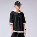 tシャツ 半袖 メンズ ブランド パーカー シンプル カジュアル 大きい 吸汗速乾 重ね着 ゆったり 韓国 高校生 フード付き Tシャツ ファッション ビッグシルエットおしゃれ ビッグtシャツ 大きいサイズ 韓国服 おうちコーデ ユニセックス 黒 白 ホワイト ブラック m l ll 3l
