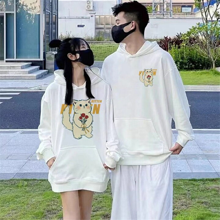 楽天市場】ペアルック パーカー カップル 高級? 春 秋 男女2着セット 