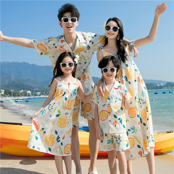 楽天市場】親子 ペアルック シャツ ペア ワンピース アロハシャツ 夏服 