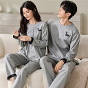 ペア パジャマ 長袖 男女2着 セット ダックスフント シンプル 可愛い 綿 カップル 秋 長袖トップス ロングパンツ ルー…