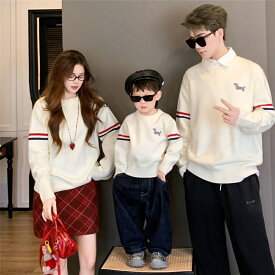 親子 ペアルック 赤ちゃん セーター 犬 アニメ 前開き 秋冬 ニット 韓国 親子ペアルック 春 秋 トップス ゆったり ママ 女の子 冬 ブランド 長袖 ニットセーター パパ 親子お揃い服 ベビー 大きいサイズ 子供 カップルお揃い 服 プレゼント クリスマス