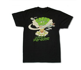 GREEN DAY 半袖Tシャツ ブラック メンズ レディース ユニセックス welcome to paradise メロコア パンク バンドTシャツ グリーンディ 古着好きにも