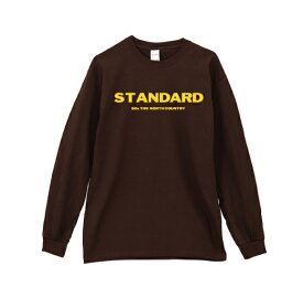 The 80s standard 長袖Tシャツ カレッジ風 フロントロゴ ロンT ロングスリーブ 茶色 ダークブラウン ザ エイティーズ メンズ レディース ユニセックス 古着コーデにも 送料込み価格 送料無料