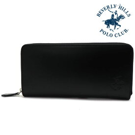 【スーパーSALE開催中】ビバリーヒルズ ポロクラブ 長財布 メンズ 正規品 BEVERLY HILLS POLO CLUB Wallet ラウンドファスナー BHG6000 ブラック BHG-M1001 BK/NV 【送料無料♪】 ギフトラッピング無料