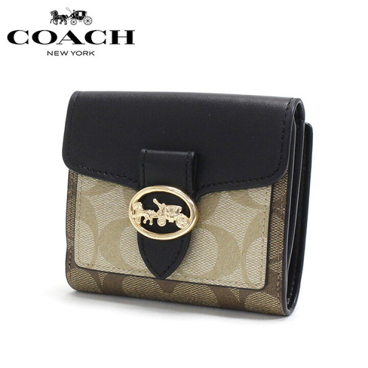 楽天市場 半期決算セール開催中 コーチ 二つ折り財布 レディース Coach Wallet カーキ ライトカーキ ブラック 6261 Imrky 送料無料 Mkcollection