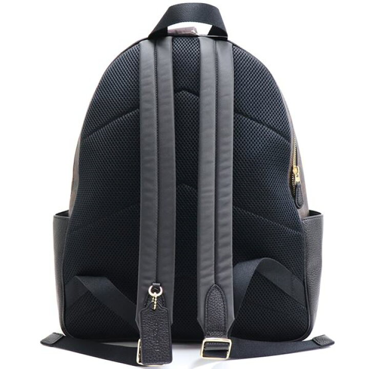 COACH◆ラージ コート バックパック・シグネチャー キャンバス/リュック/PVC/BRW/総柄/6495