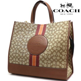 コーチ ショルダーバッグ レディース COACH 2Way ハンドバッグ シグネチャー ジャガード ストライプ カーキ サドルマルチ C8418 IMVGB 【送料無料】