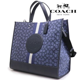 コーチ ショルダーバッグ レディース COACH 2Way ハンドバッグ シグネチャー ジャガード ストライプ デニム ミッドナイトネイビーマルチ C8418 SVVGD 【送料無料】