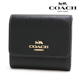 【お買い物マラソンセール開催中】ギフトラッピング無料 コーチ 三つ折り財布 レディース COACH Wallet ブラック CF427 IMBLK 【送料無料♪】