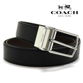 【お買い物マラソンセール開催中】コーチ ベルト メンズ COACH Belt リバーシブル仕様 ブラック×ブラウン CQ020 AQ0 【送料無料♪】 ギフトラッピング無料