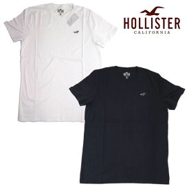 ホリスター Tシャツ メンズ Hollister ワンポイント クルーネック ホワイト ブラック HOLLIS CNP 送料無料♪】