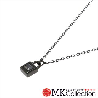 ライオンハートネックレスメンズ正規品LIONHEARTアクセサリーパドロックチャームネックレスブラックLHMN003N【当店全品送料無料♪】