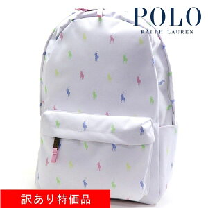 �y�󂠂�i�z �|�� �����t���[���� �����b�N ���f�B�[�X �����Y Polo Ralph Lauren �o�b�N�p�b�N �o�b�O �z���C�g�}���` 9AR048 W4H �y���������z