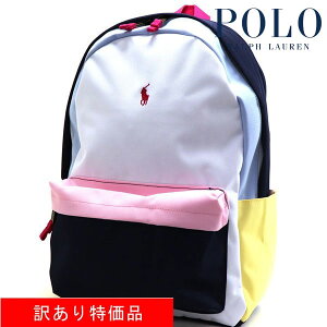 �y�󂠂�i�z �|�� �����t���[���� �����b�N ���f�B�[�X �����Y Polo Ralph Lauren �o�b�N�p�b�N �o�b�O �z���C�g�}���` 9AR151 W4H �y���������z
