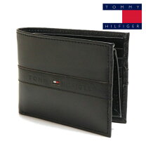 財布ブランド ウォレットメンズ トミーフィルガー 財布 二つ折り トミー ヒルフィガー TOMMY HILFIGER THロゴプレート二つ折りウォレット ブラック - - 海外ファッション ブランド通販サイト 公式