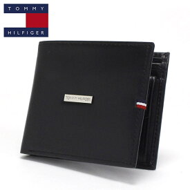 週末セール トミーヒルフィガー 二つ折り財布 小銭入れ付き メンズ TOMMY HILFIGER Wallet ブラック BLACK 31TL25X012 001 【送料無料♪】 ギフト プレゼント 男性 女性 誕生日