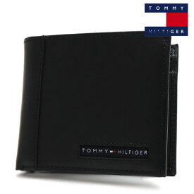 週末セール ギフトラッピング無料 トミーヒルフィガー 財布 二つ折り メンズ 小銭入れ付き TOMMY HILFIGER Wallet ブラック 31TL25X023 001 【送料無料♪】