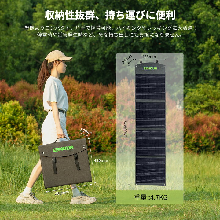 楽天市場】マラソン限定価格で17980円！EENOUR ソーラーパネル 120W 