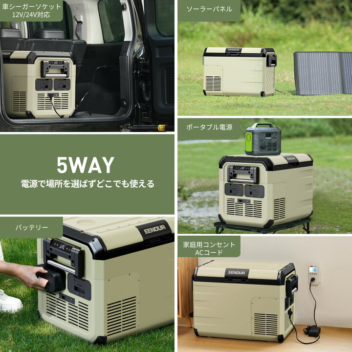 楽天市場】【本体+バッテリー】EENOUR 35L /45Lポータブル冷蔵庫 