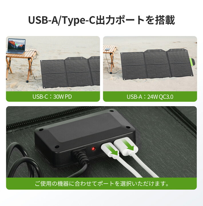 楽天市場】【クーポンで12,990円】EENOUR ソーラーパネル 60W 折り畳み 