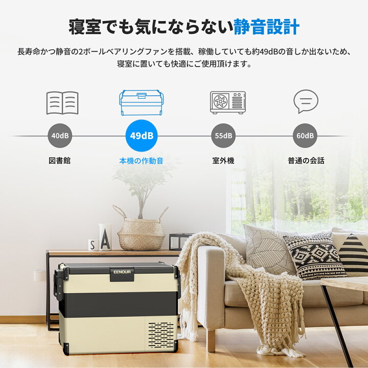 楽天市場】EENOUR 車載 冷凍庫 42L 車載冷蔵庫 ポータブル冷蔵庫 小型  