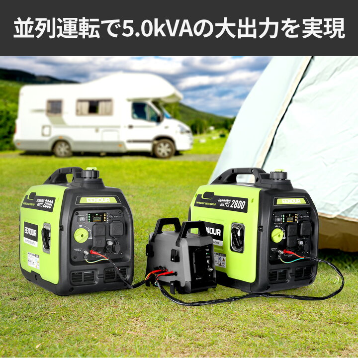 楽天市場 第二弾 期間限定30 000円off 発電機 Eenour Dk2800is インバーター発電機 停電 台風 防災 車中泊 キャンプ 災害 インバーター発電機 発電機 大容量 停電 発電機 正弦波 台風 防災 車中泊 キャンプ 災害 2年保証 送料無料 Eenour 楽天市場店