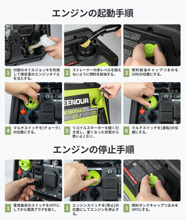 EENOUR インバーター発電機 1800Wジャンク品 取り寄せる