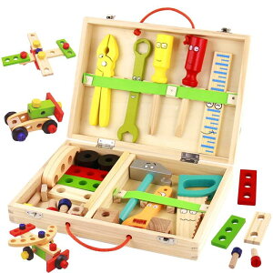 おもちゃ 男の子 女の子 工具 モンテッソーリ 子供のおもちゃ 知育玩具 2 IN 1 人気 誕生日プレゼント 男の子ランキング 大工さんセット 収納ボックス付き 木のおもちゃ 組み立て