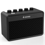 Donner ギターアンプ ミニ 5W 充電式 3バンドEQ搭載 卓上 コンパクト 軽量 自宅練習 Retro British tone …