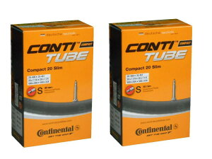 2�{�Z�b�g �R���`�l���^�� Continental Compact20 Slim 20×1 1/8-20×1 1/4(28-406×32-451) �����`���[�u 500×28A-500×32A (�o���u��42mm) [���s�A���i]