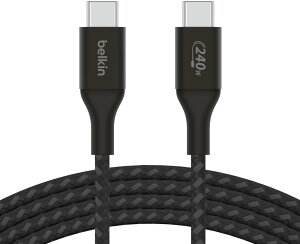 Belkin USB-C to C �ґg�P�[�u�� 240W�Ή� �}���[�d PD3.1�Ή� �����ϋv USB-IF�F�� �Q�[�~���OPC/MacBook Pro/MacBook Air/iPad Pro/Surface Pro/Galaxy S22/Andr