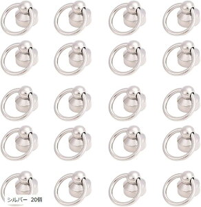 トチカン ドロップハンドル レザークラフト ハンドメイド ジョイント金具 ウォレット スマホケース アクセサリー パーツ アンティークゴールド 20個 シルバー アンティークゴールド 20個