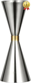 【楽天ランキング1位入賞】ジガーカップ 30ml/45ml カクテルウイスキー計量カップ 目盛り付き オンスカップ メジャーカップ ステンレス鋼 (シルバー)