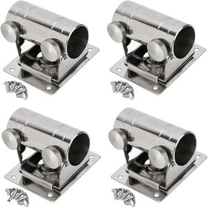 釣り ロッドホルダー 竿立て クーラーボックス 竿受け 竿掛け ステンレス 取り付け 固定 ネジ付き 4