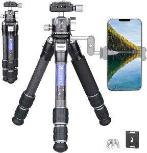 互換品 22.5mm 管経ミニカーボン 三脚&28mmボール低重心雲台キット 軽量 持ち運びに便利 カメラ 卓上 CNCアルカスイス三脚ヘッド DSLR/一眼レフ/ミラーレス など対応 収納バック付き 旅行用 耐