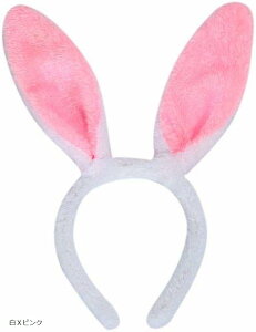 うさみみ 可愛い フワフワ コスプレ カチューシャ 髪飾り X黒 ピンク ブラック Xピンク 黒X ピンクX 白