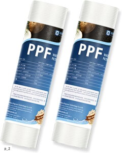 互換品 社外 アクアリウム 水槽 浄水器 フィルター PPF ハイグレード 長持ち セディメント 1ミクロン 錆び 砂 泥 除去 10インチ 1本 p_1