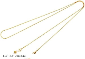 メガネチェーン マスクチェーン ストラップ マスクコード グラスコード おしゃれ レディース メンズ 1.ゴールド Free Size