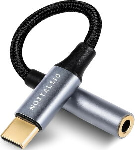 USB C �� 3.5 mm �C���z���W���b�N�ϊ� �I�[�f�B�I�A�_�v�^ DAC���� 24bit/96KHz�Ή� �n�C���]���� TRRS/4�� �i�C�����҂� ���ʒ���/�ʘb/���y�Ή� iPhone15 16 (���^���b�N�O���[)