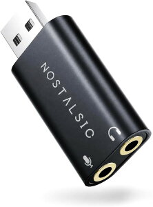 USB �I�[�f�B�I �ϊ��A�_�v�^ USB2.0 to 3.5mm �O�t�� �T�E���h�J�[�h DAC���� 24bit/96KHz�Ή� ���}���^�C�v 3�� TRS��p �C���z�� PS4 ���K�p Windows/Mac (�u���b�N)