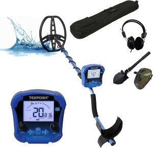 【楽天ランキング1位入賞】高感度金属探知機 メンタル探知機 防水カバー付き LCD表示 認識モード/全金属モード 地下2.5mまで ヘッドフォンと収納袋付き プロ向け 日本語説明書あり