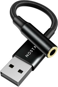 USB �C���z���W���b�N �ϊ��A�_�v�^ USB2.0 to 3.5mm �ϊ��P�[�u�� �O�t�� �T�E���h�J�[�h DAC���� 24bit/96KHz�Ή� 4�� TRRS PS4 ���K�p Windows/Mac (�u���b�N)