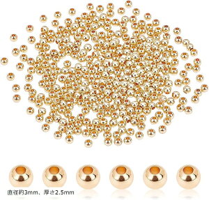 3mm 14K �����b�L�r�[�Y 300�� �ۂ��r�[�Y �X�y�[�T�[�r�[�Y ���a��3mm�A����2.5mm