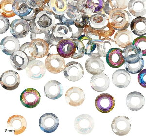 84�� �K���X�r�[�Y �匊 ���[���s�A���r�[�Y 14�F AB�J���[ �u���X���b�g �C�������O �l�b�N���X �W���G���[�p ����p�i �A�N�Z�T���[�p�[�c 8mm