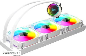 �݊��iCOOLMOON �ȈՐ���N�[���[ ���x�\���@�\�t�� �C���t�B�j�e�B�\�~���[ CPU�N�[���[ LED ARGB 5v 3pin LGA1700/1200/115X AMD:AM5/AM4�\�P�b�g�ɑΉ� 4pin PWM 240mm�u���b�N