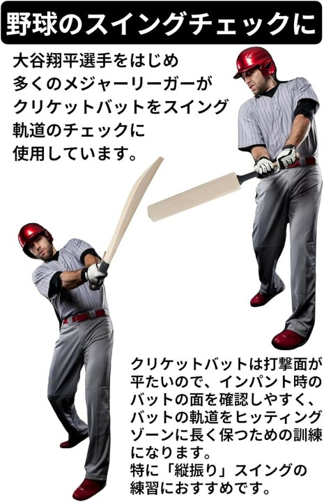 楽天市場】クリケットバット野球のスイングチェックに最適 野球部に1本 