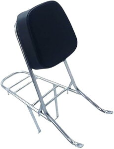 【楽天ランキング1位入賞】互換品ホンダ 用 ジョーカー 50 90cc シーシーバー リアキャリア 付き バックレスト 背もたれ クローム 汎用 バイク カスタム パーツ 社外品